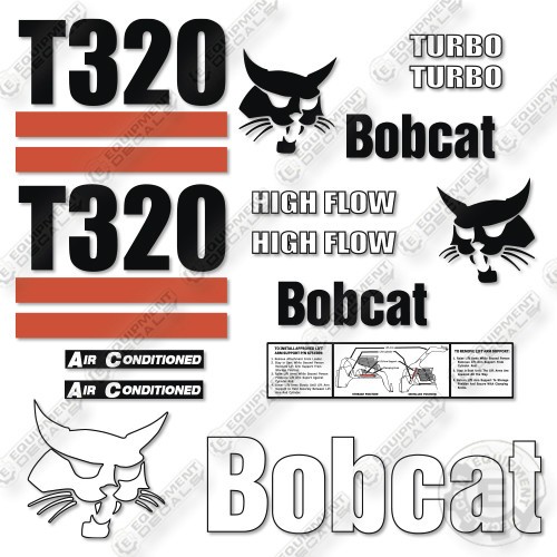 Bobcat T320 2STRIPE Decal Kit Compact Track Loader - Aftermarket Kit