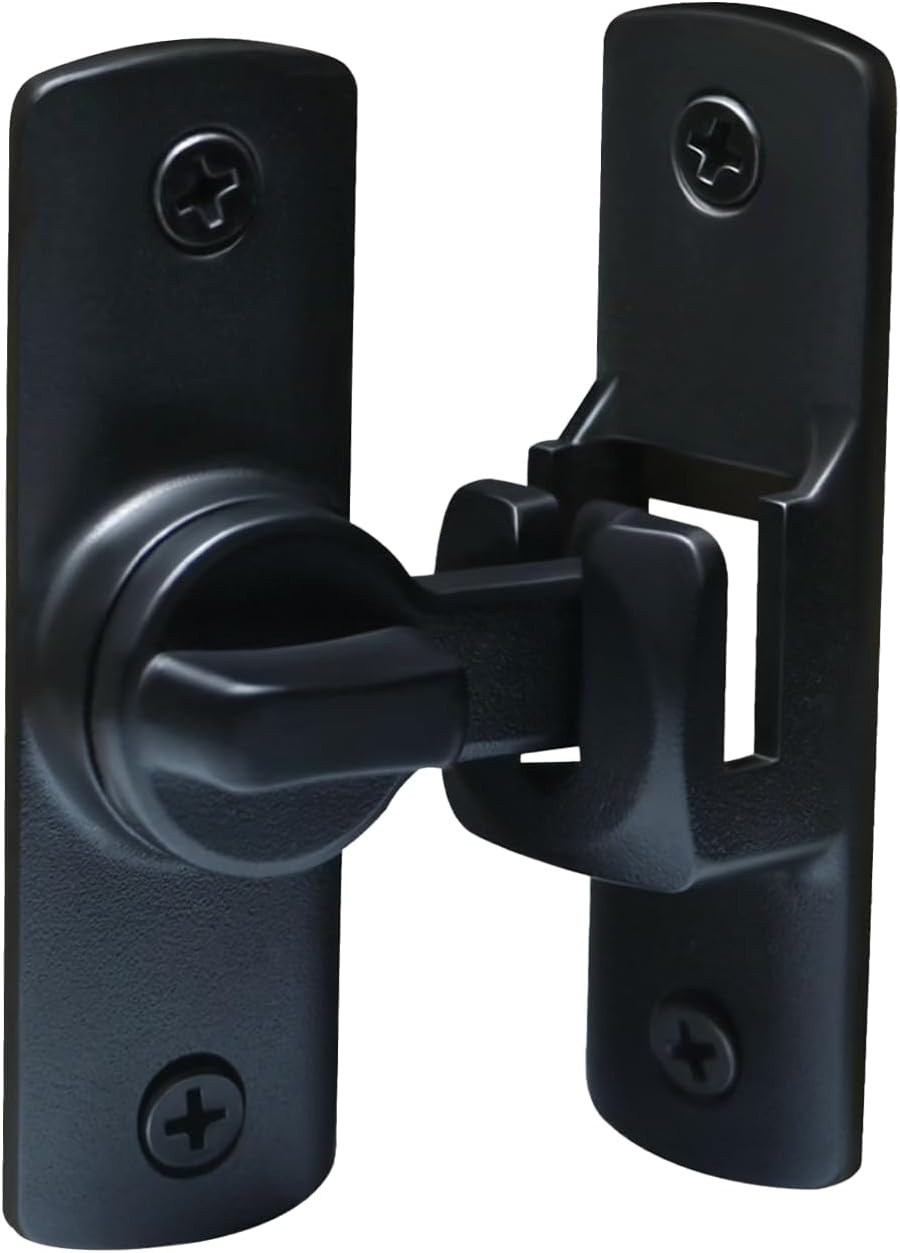 Upgraded Sliding Barn Door Lock - 90/180 Degree Flip Door Latch | Safety Protect