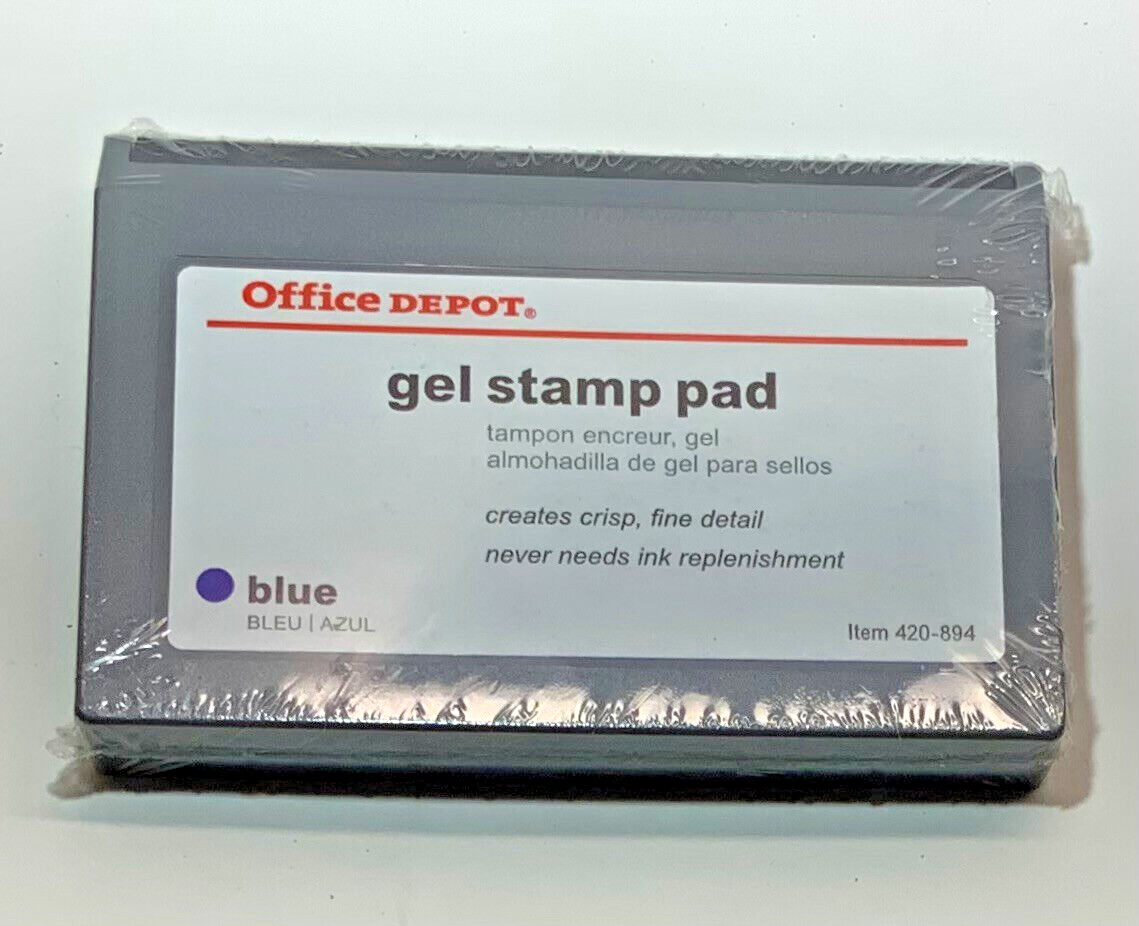 Office Depot Gel Stamp Pad, Blue, 420-894