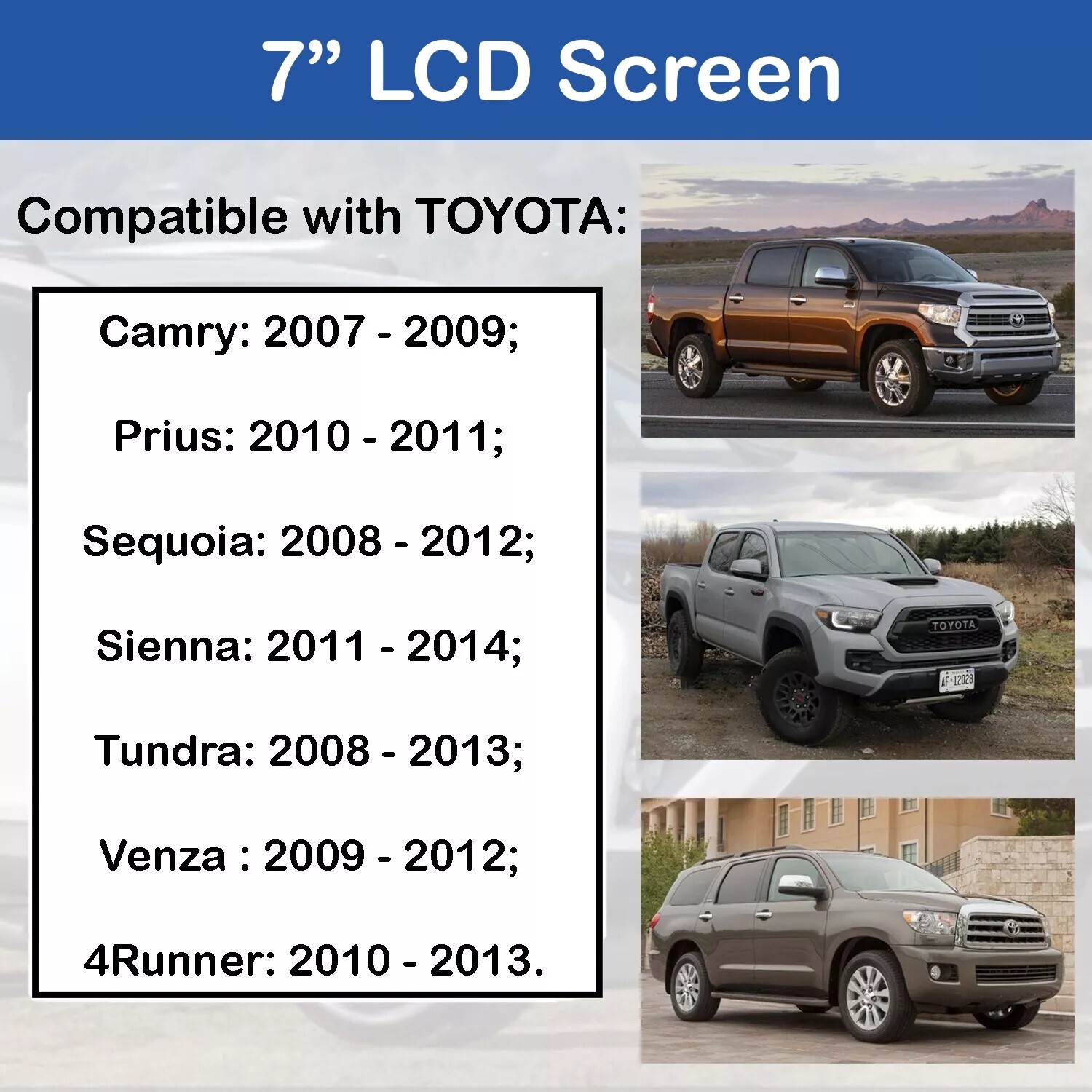 7" LCD Screen Display Replacement for TOYOTA Prius 2010-2011 JBL Radio #E7022