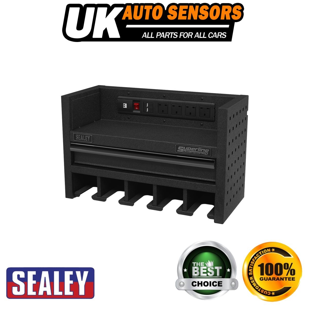 Sealey Superline PRO� Power Tool Storage Rack with Drawer & Power Strip AP22SRBE