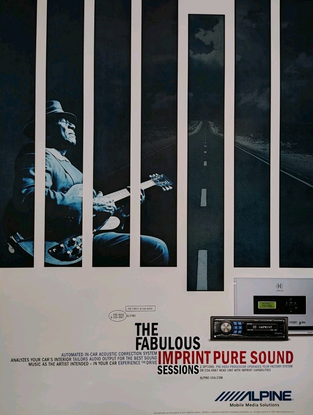 24x18 2007 Alpine Audio Original Dealership Promotional Poster