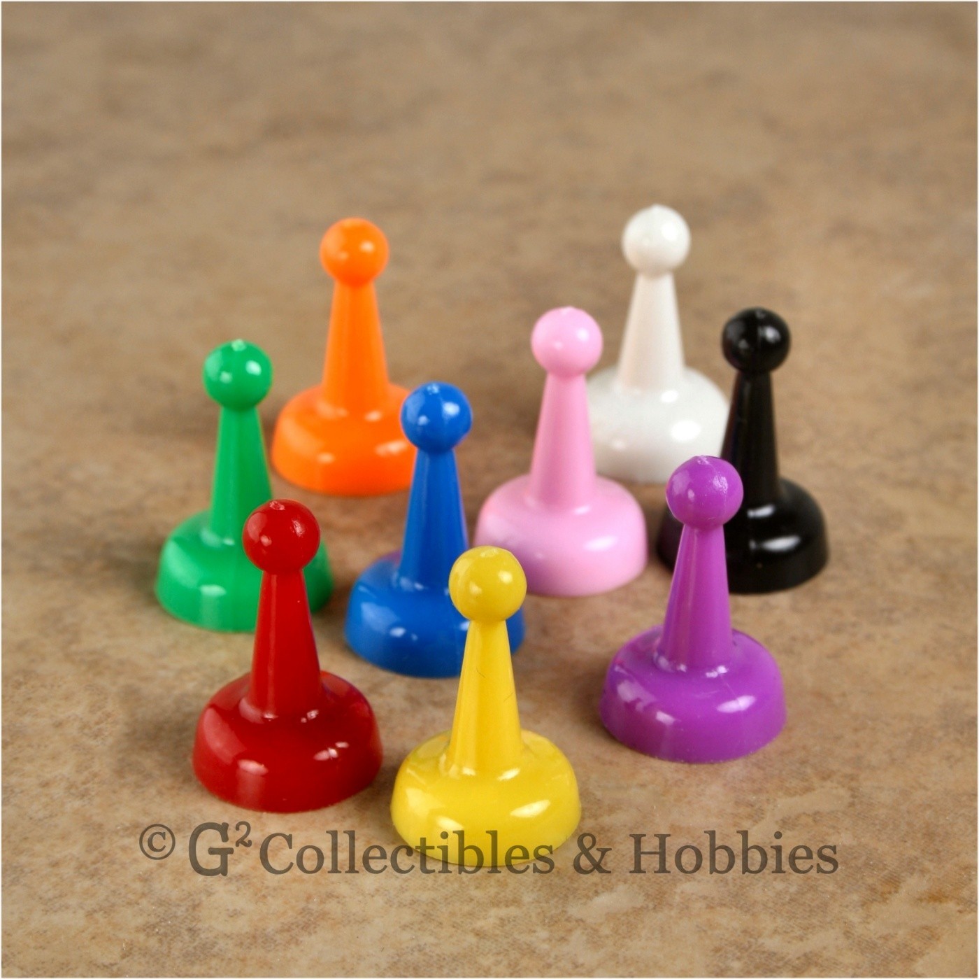 NEW Set of 9 Standard Pawns Board Game - 9 Colors 25mm 1 inch Play Pieces Koplow