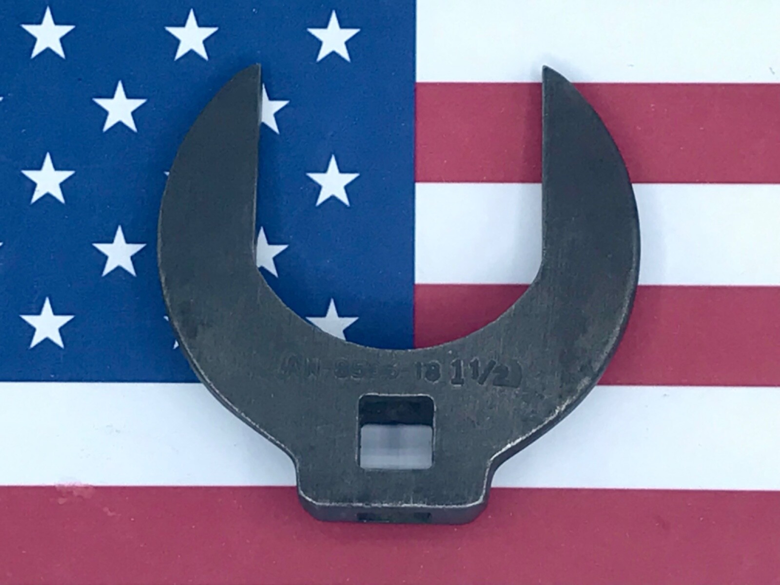 Vintage 1-1/2” AN-8506-18 Crowfoot Wrench, Two-Way 3/8 Drive, USA 🇺🇸