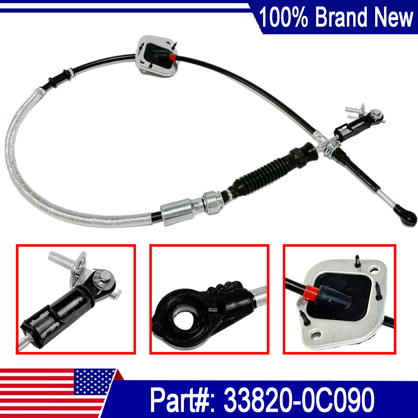 Control Shifter Cable For Toyota 2008-2021 Sequoia Tundra 5.7L Atm 33820-0C090