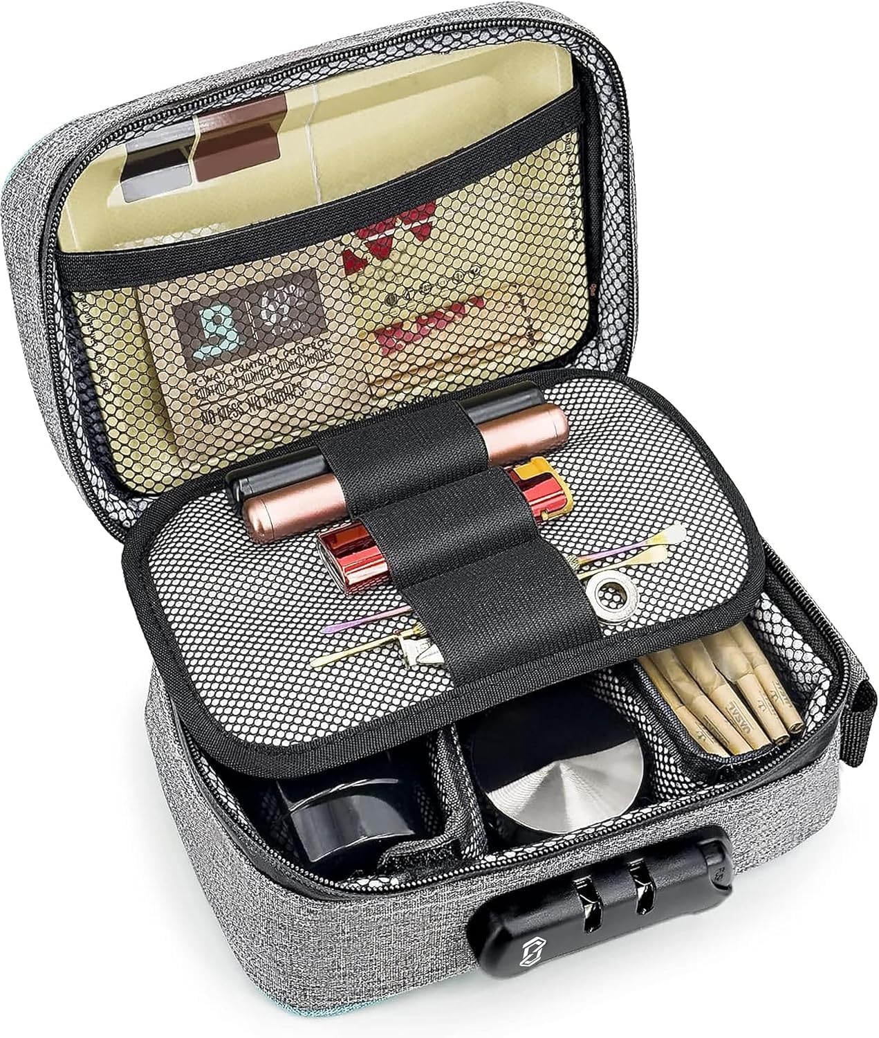 OZCHIN Smell Proof Bag with Combination Lock File Organizer Case Container Medic