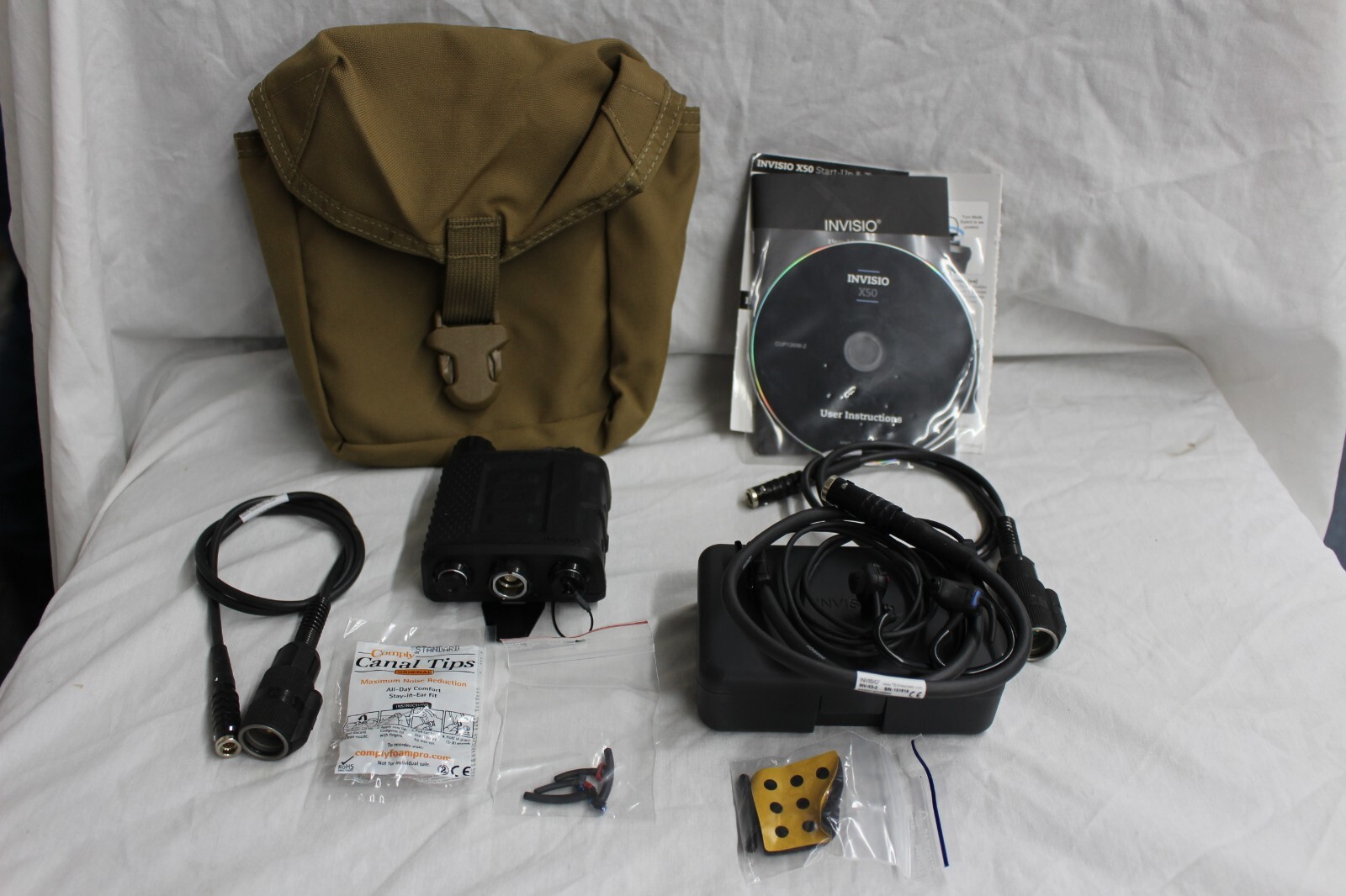 Invisio X50 TEA Dual COMMS Kit Digital Bone Conduction In-Ear X5 Headset