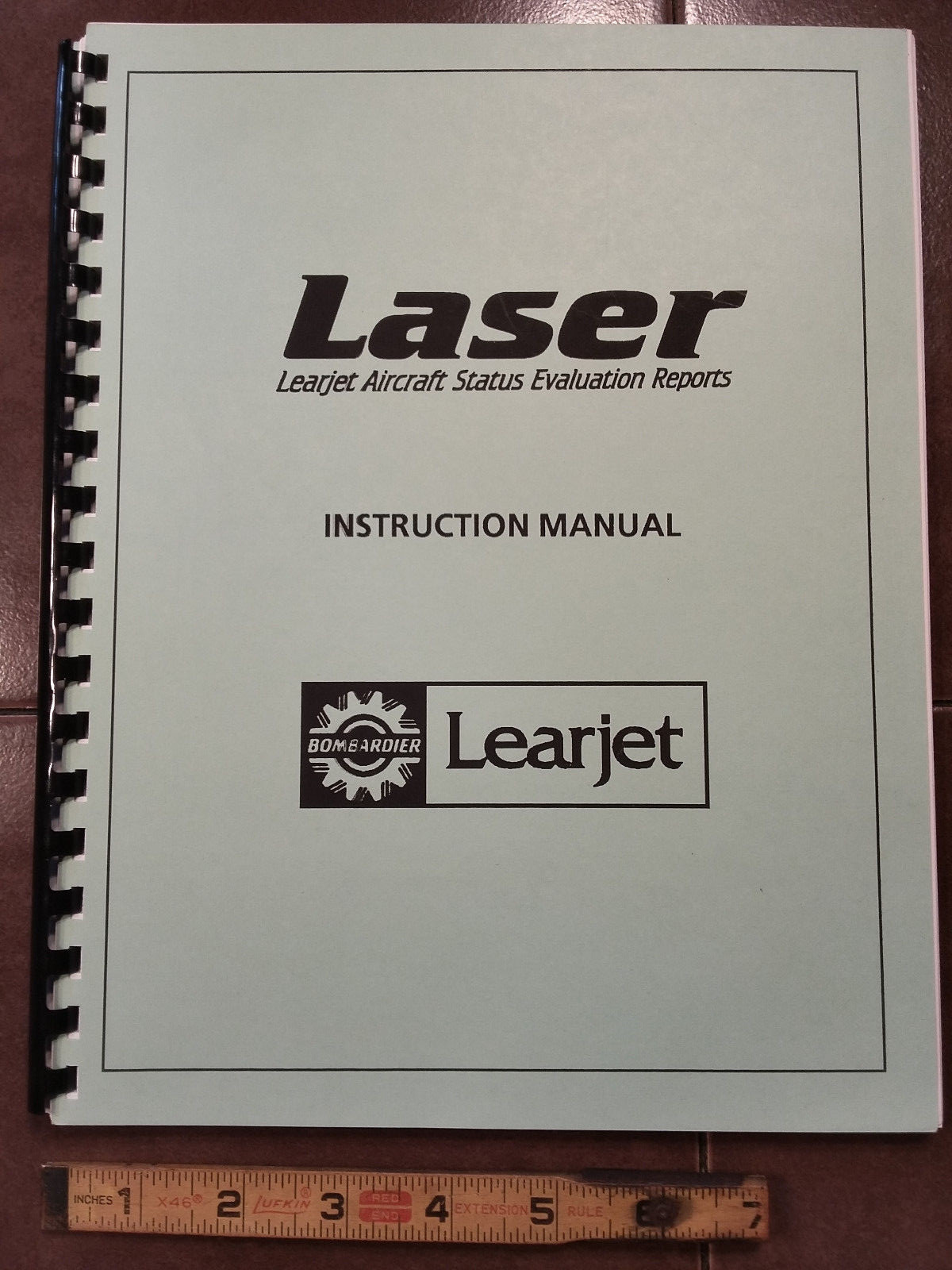 Original Learjet Laser Instruction Brochure Booklet, 45 page, 8.5 x 11"