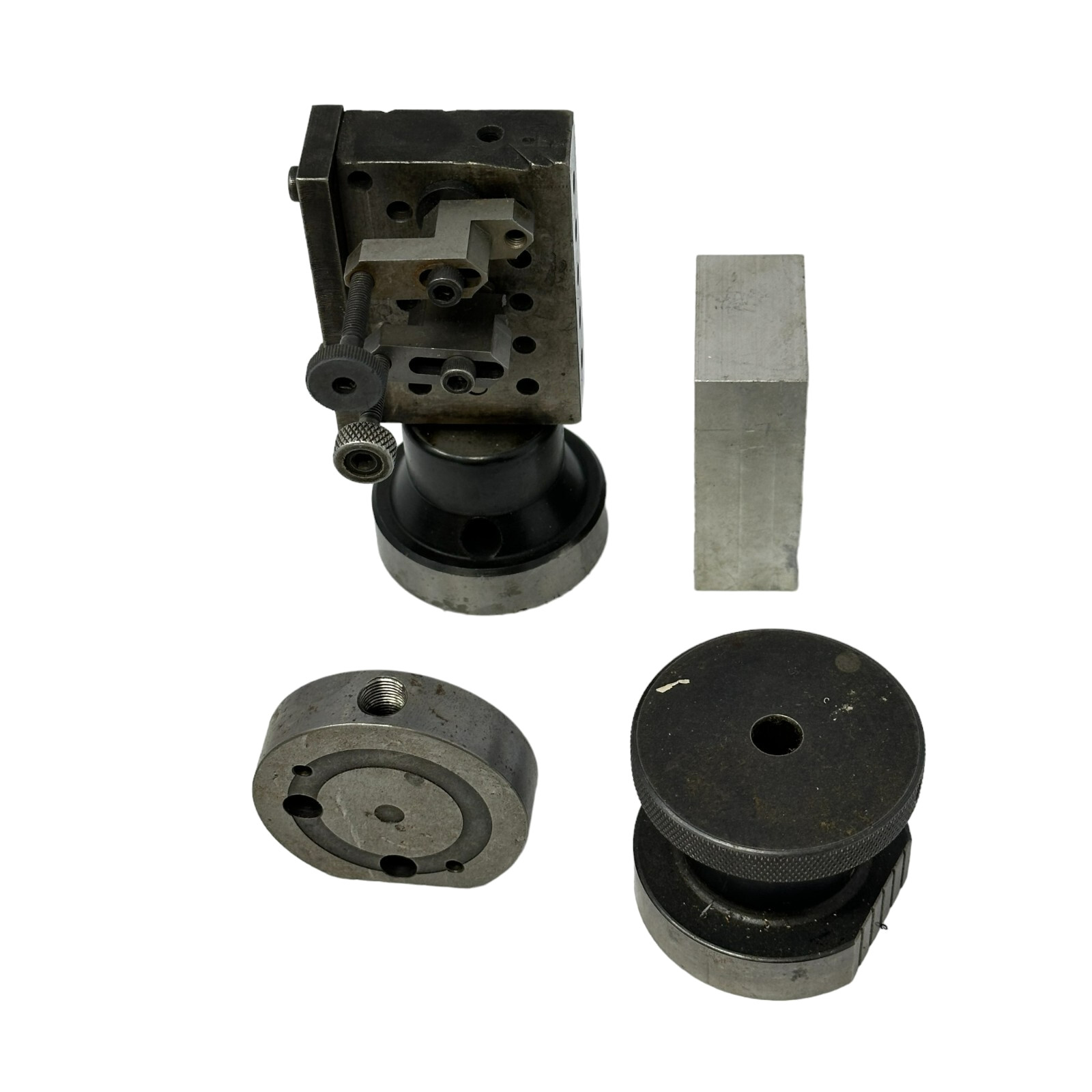 Lot of Precision Toolmaker Fixtures – Adjustable Jig Blocks and Clamping Bases