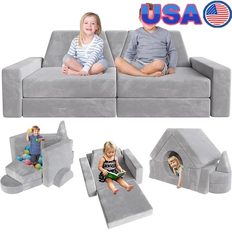 Modular Kids Play Couch Foam Convertible Furniture Creative Play Safe Fun New