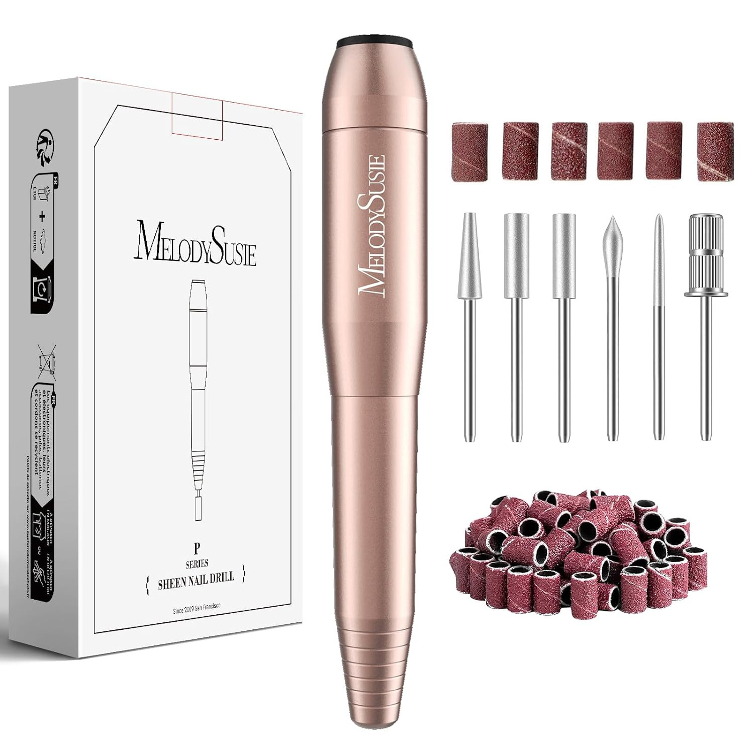 Pen-Shaped Portable USB Nail Drill, PC120I 20000RPM Electric Nail File with Comp