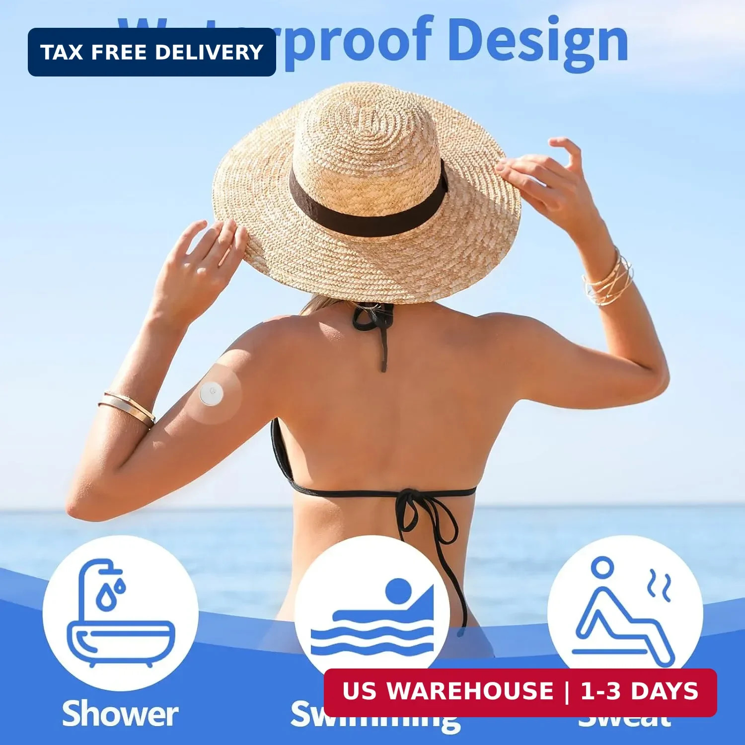 Libre 3 Plus Sensor Covers 100Pack Waterproof CGM Patch Clear 15Day