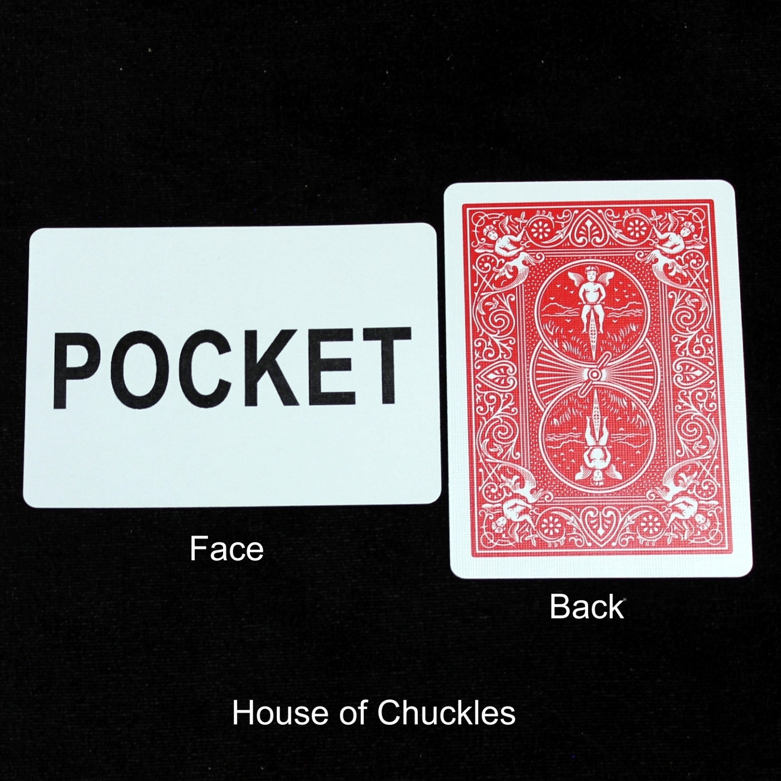 Pocket, Bicycle Printed Gaff Card, Red
