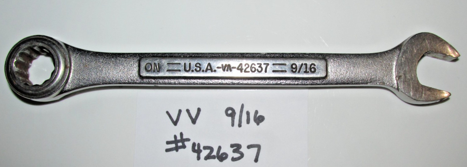 Craftsman Combination SAE 12 Point Wrench VV Series 9/16", #44637