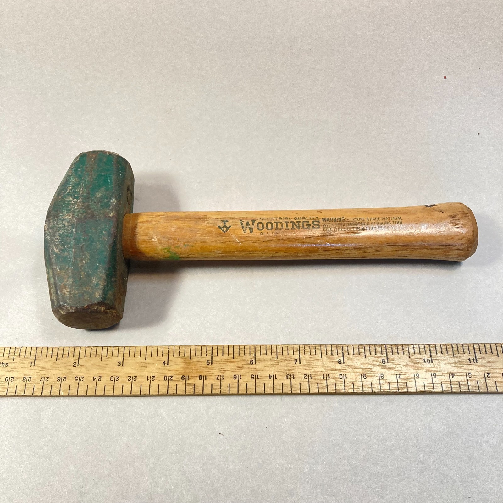 Woodings Drilling Hammer Hand Tool 10" Wood Handle 3lb. TW