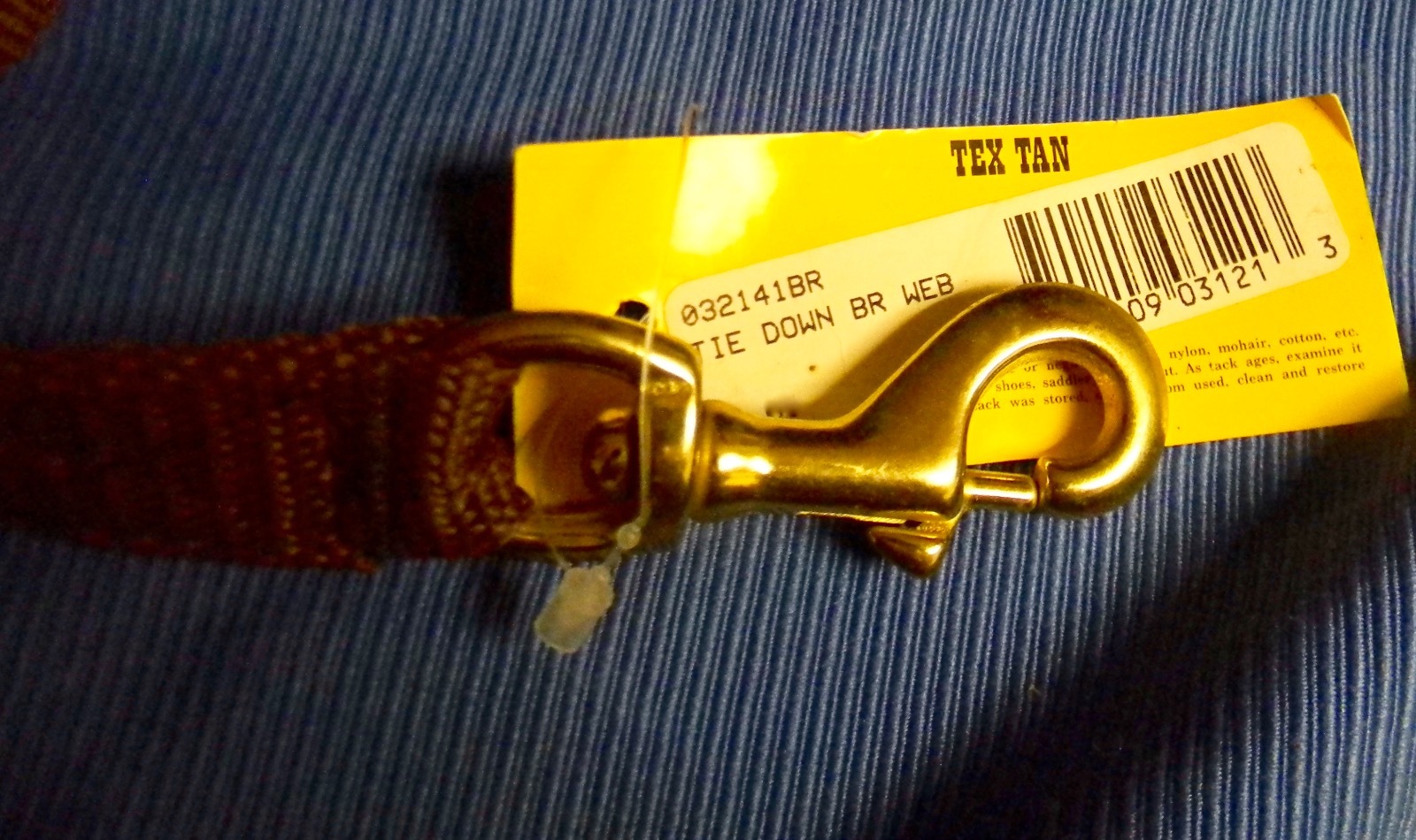 NEW Tex Tan Western Saddle Brown Nylon Web Tie Down 4ft Adjustable 1" Wide