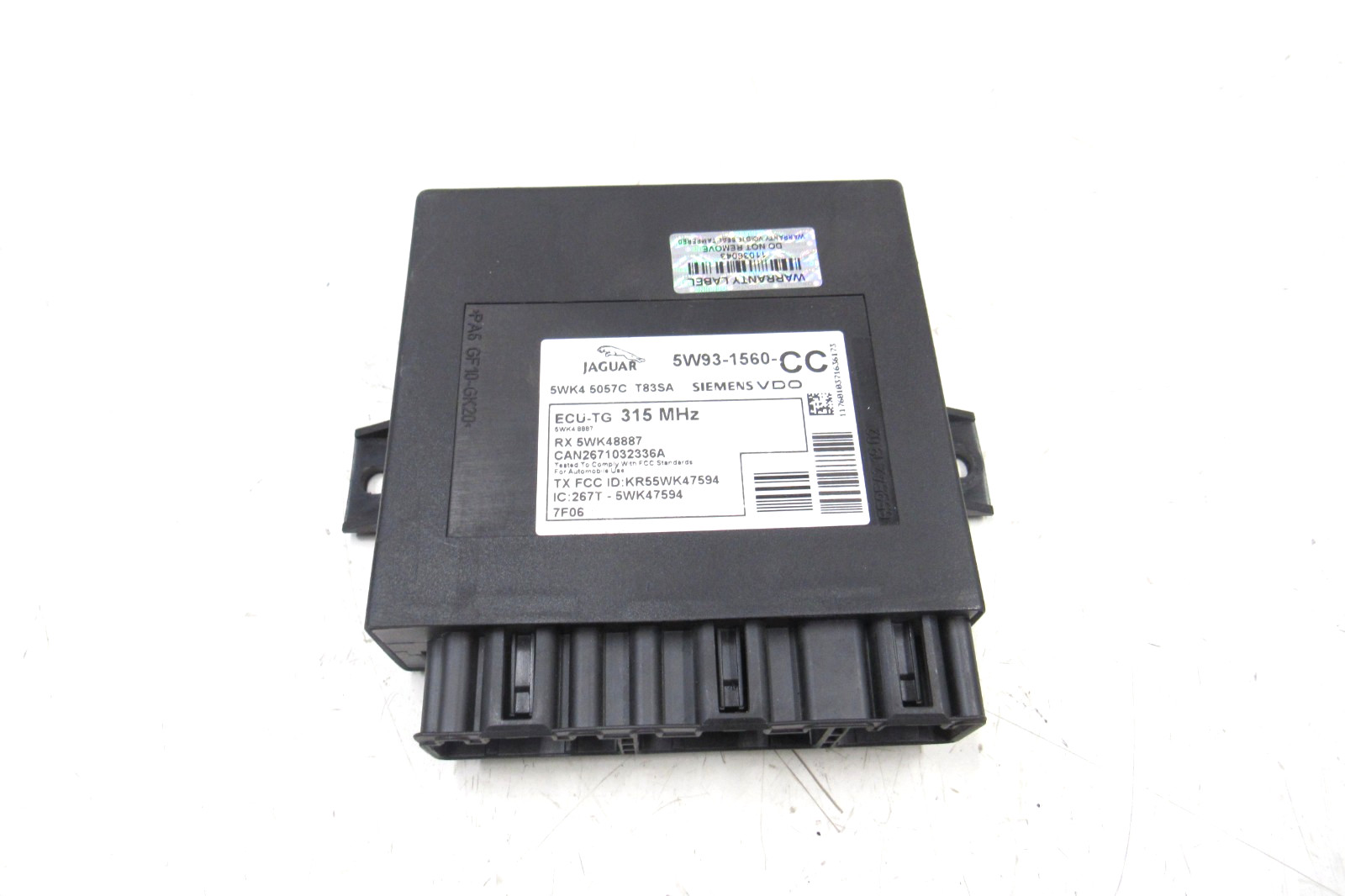 2007- 2009 JAGUAR XJ8 XJR SUPER V8 VANDEN PLAS TIRE PRESSURE MODULE 5W931560CC