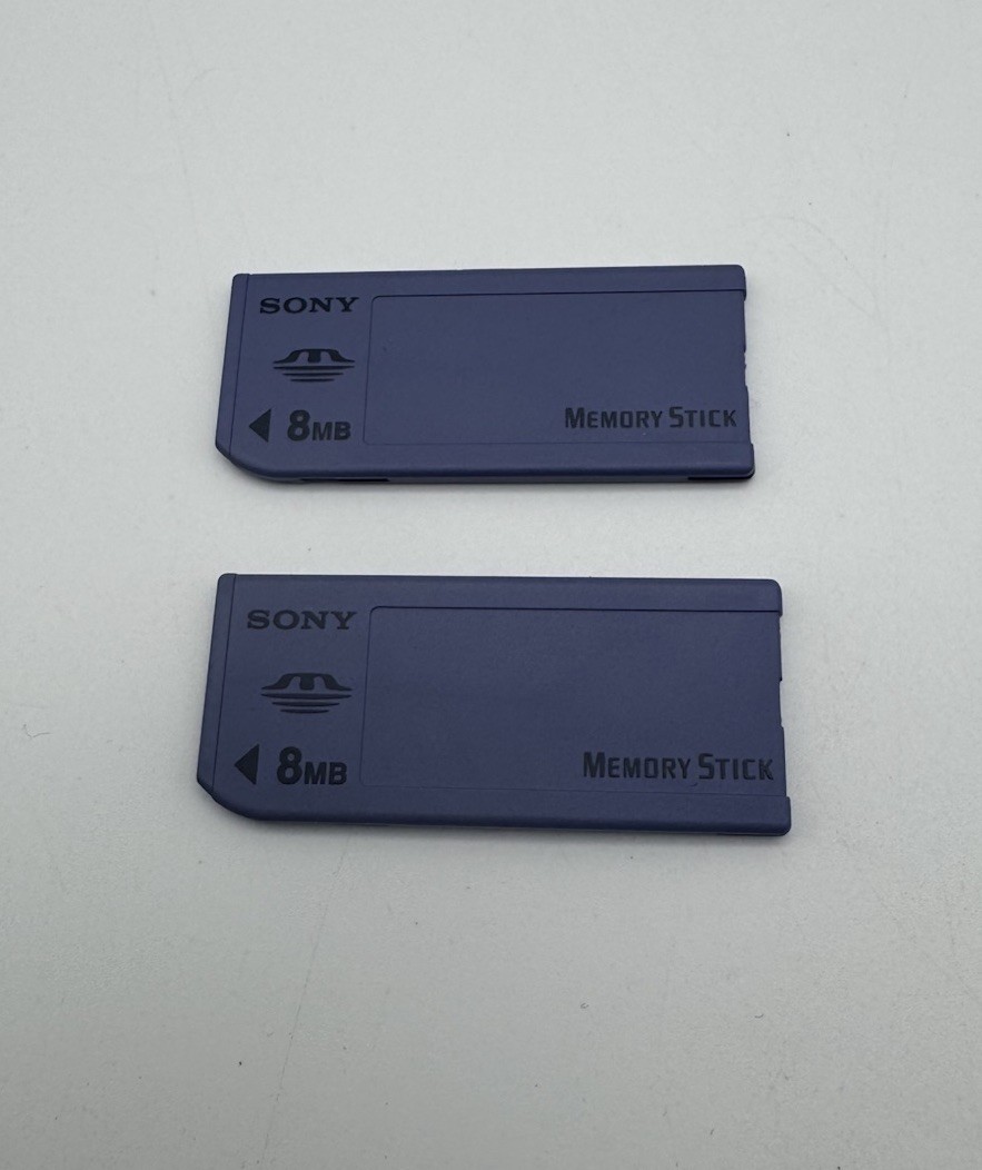 Sony Genuine Memory Stick 8MB MEGABYTE MSA-8A Camera Memory Card Lot of 2
