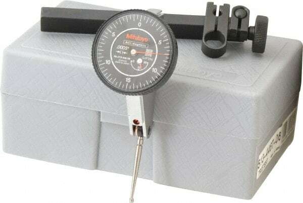 Mitutoyo 9 Piece, 0" to 0.06" Measuring Range, 40mm Dial Diam, 0-15-0 Dial Re...