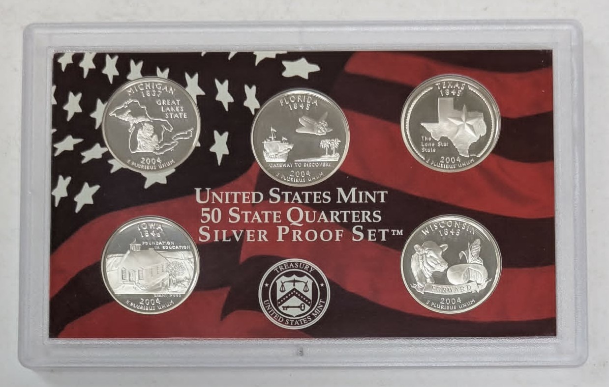 2004 S US Mint Silver Proof Set 11 Coins With OGP & COA