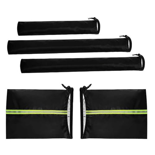 5 PCS Side Mirror Covers and Windshield Wiper Covers, Front Rear Side Mirror
