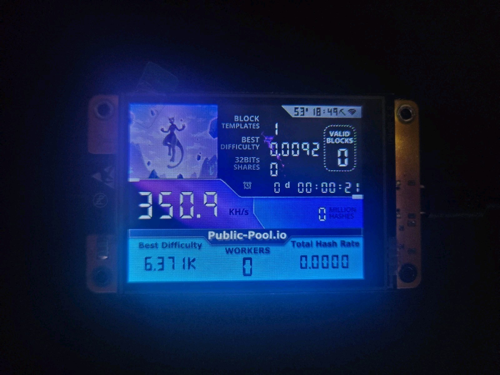 Nerdminer V2 350KH/s ☆MewTwo Edition☆ Bitcoin Solo Nerd Miner + Case