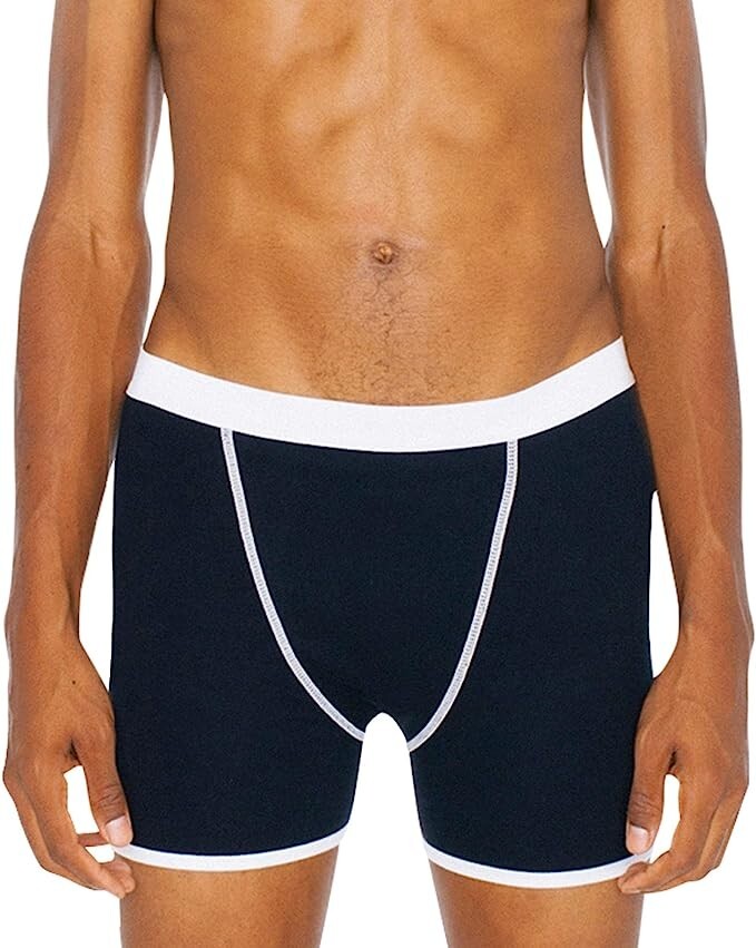 American Apparel Men's Baby Rib Boxer Brief, assreted colors 100% cotton 12 pk