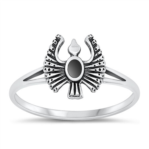 Eagle bird sterling silver toe rings