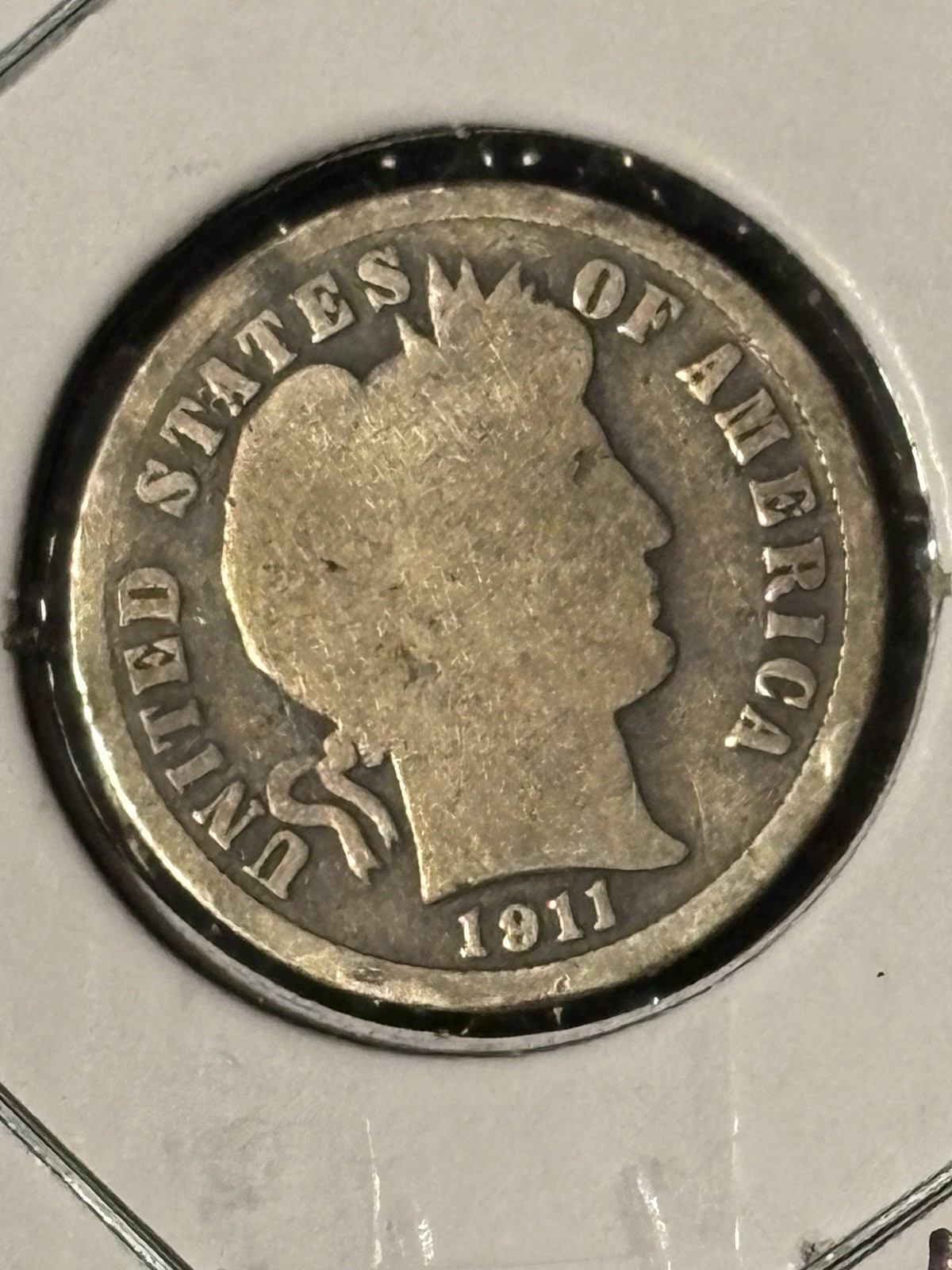 1911-D Barber Dime      Item 1A