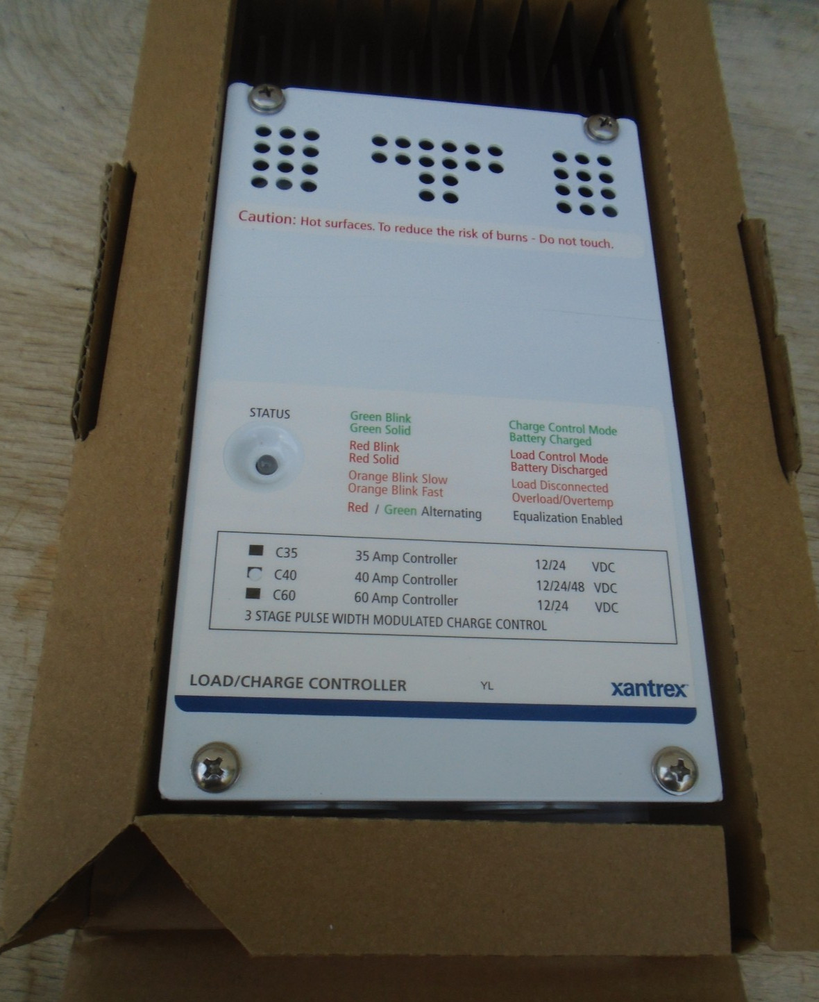 NEW Xantrex Solar C60 Charge/Load Controller 12/24/48 VDC 40Amp PWM