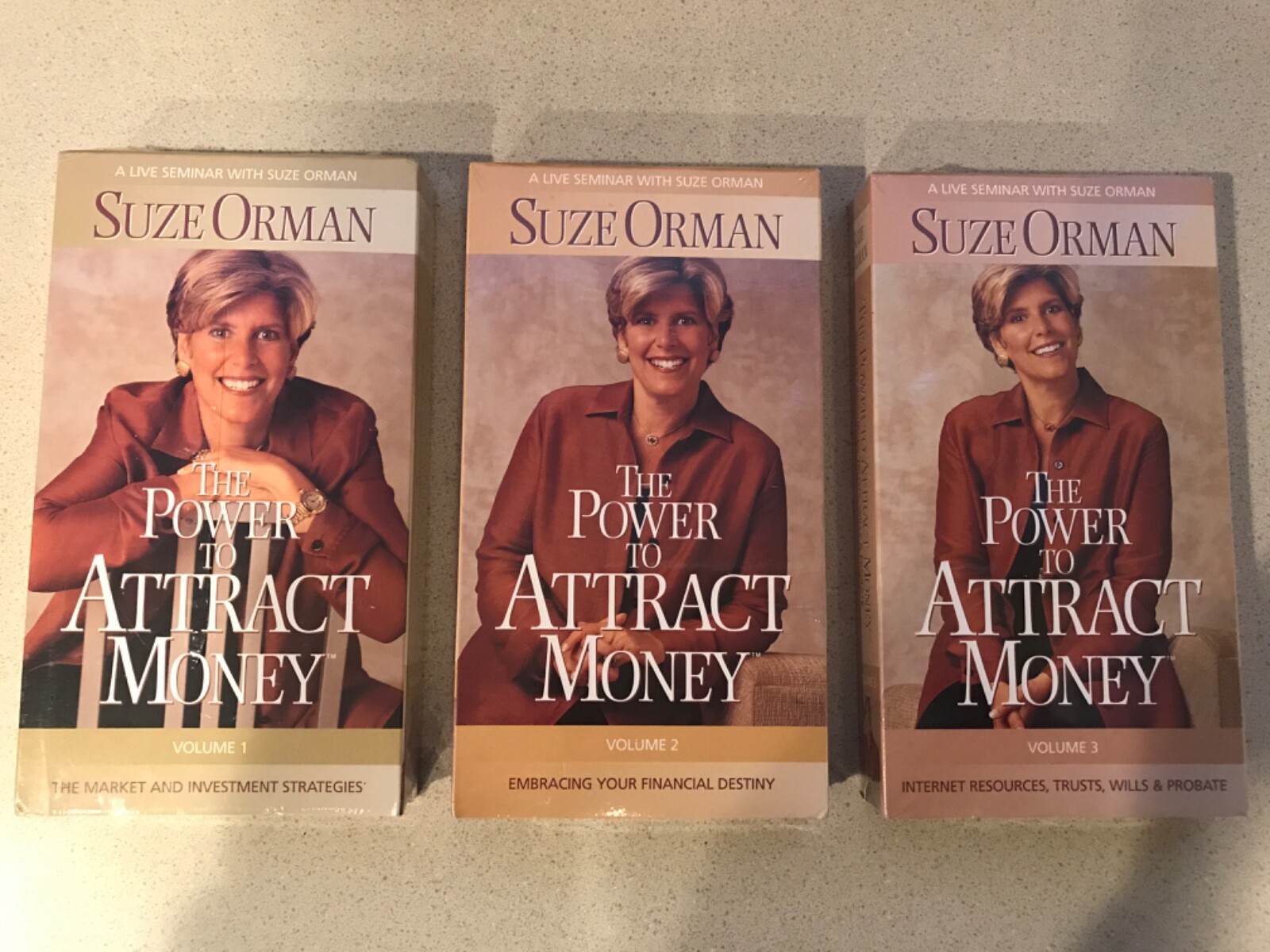 Suze Orman: The Power to Attract Money (VHS, 2000) Volumes 1 - 3 Sealed