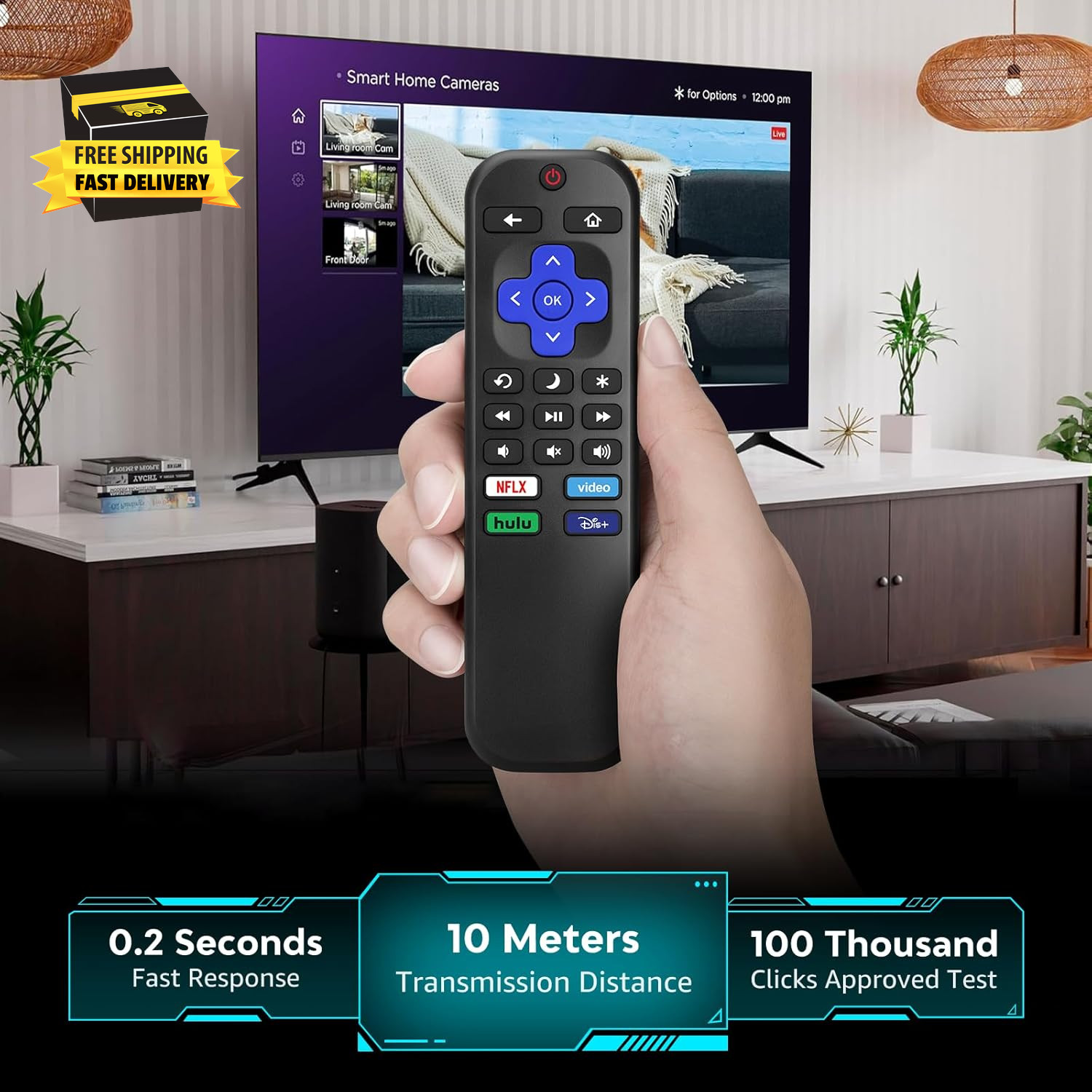 For Roku-Tv-Remote-Replacement,Universal Control for TCL,ONN, Hisense Roku Tvs(T