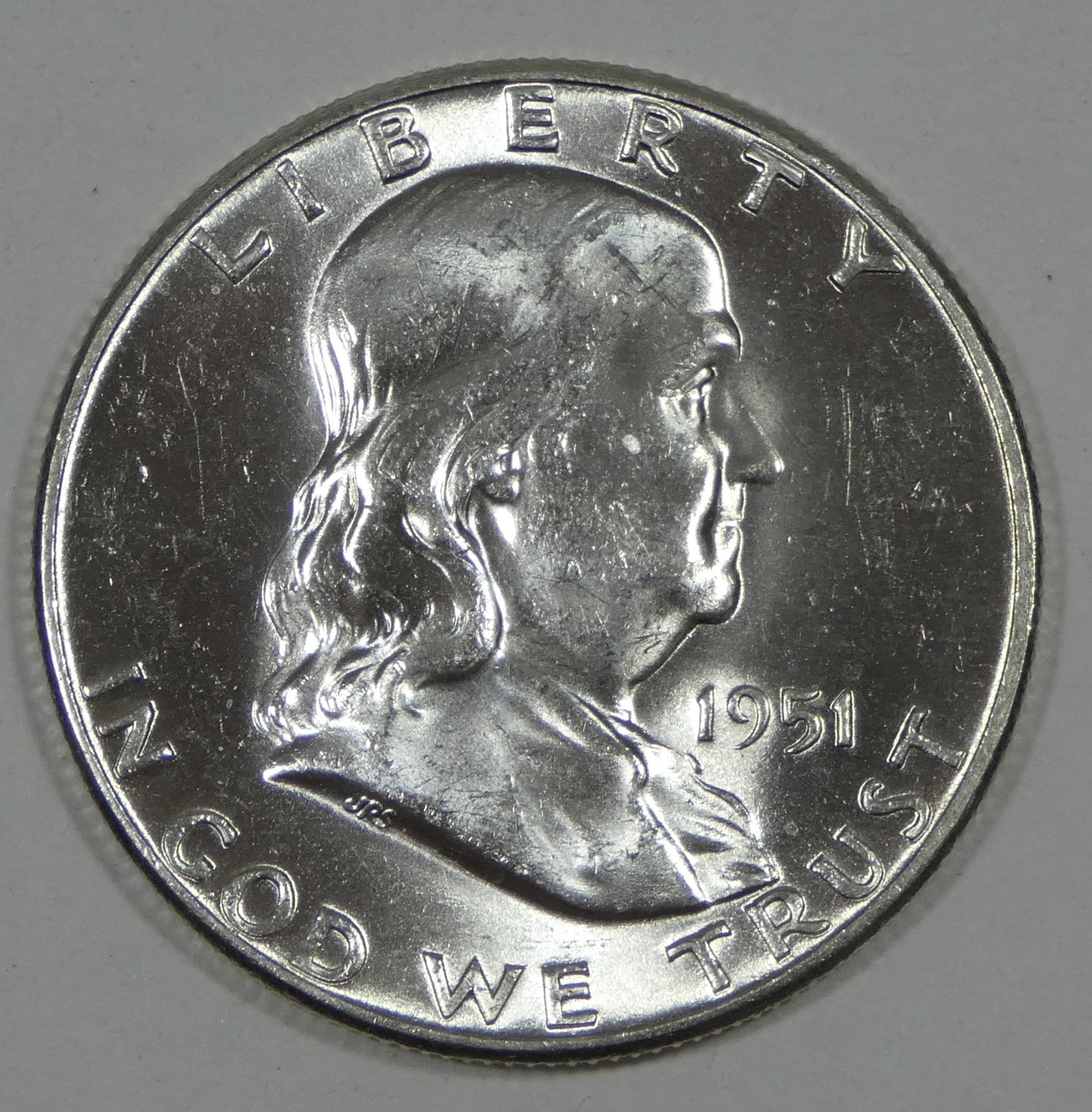 1951 Franklin Half Dollar Nice BRILLIANT UNCIRCULATED Silver 50c