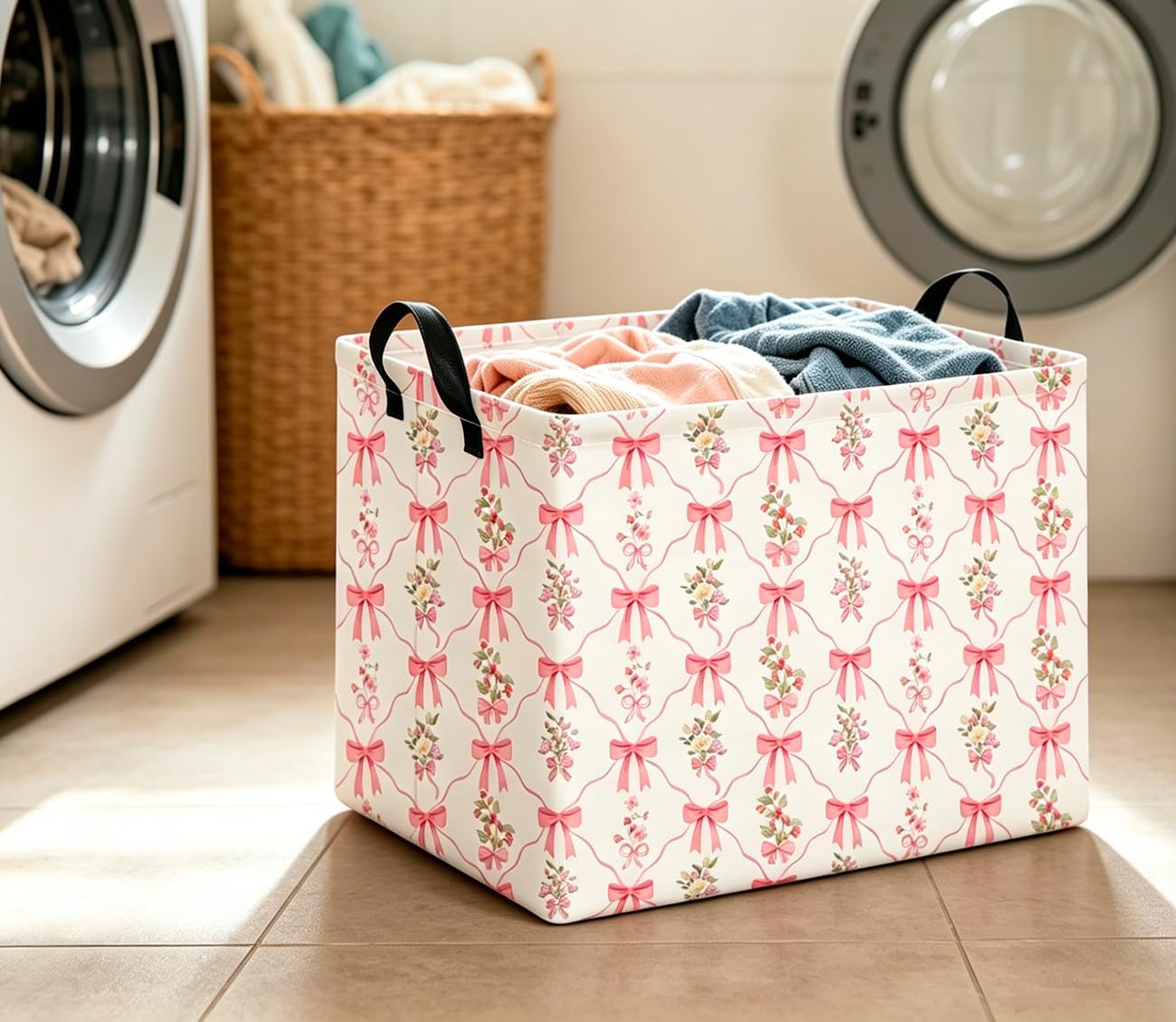CLOCOR Rectangular Storage Basket Empty,Gift Basket,Waterproof Storage Bin,Ro...