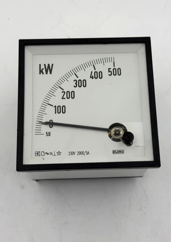 ZURC 500 kW Analog Panel Meter | 230V 2000/5A
