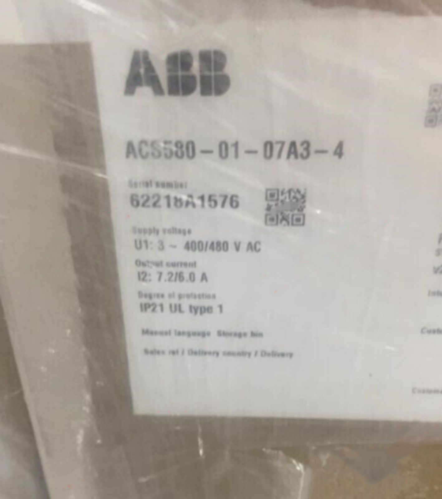 NEW ABB ACS580-01-07A3-4 Inverter