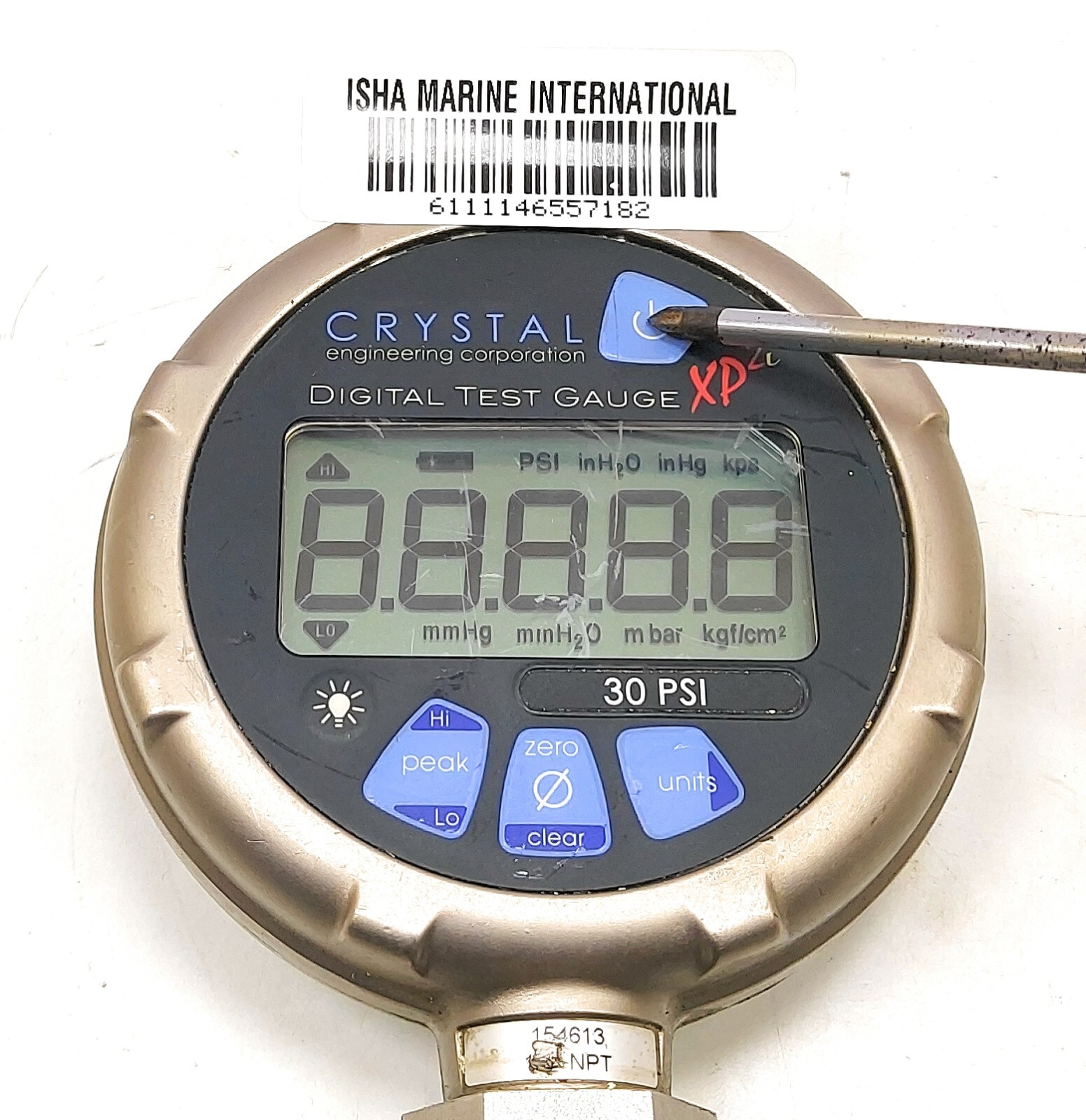 Crystal Engineering ISOLV 30PSIXP21-FD Digital Test Gauge XP2i 7182