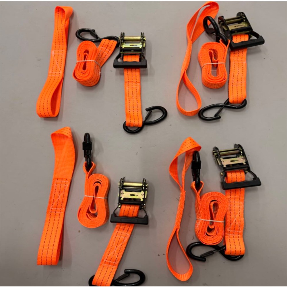 4Pack Ratchet Tie Down Strap Set Heavy Duty Cargo Strap 5208LBS 1.6"X8' Capacity