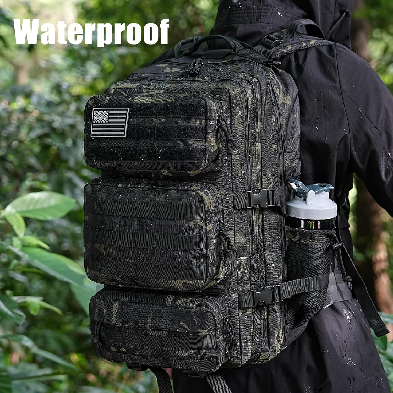 Military Tactical Backpack 50L Large Day Backpack for Men Molle Army 3 Days Assa