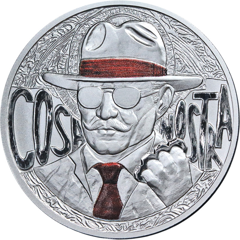 2025 Czech Mint 1 Ounce Silver World Gangs Cosa Nostra Rev Proof OGP COA - ST...