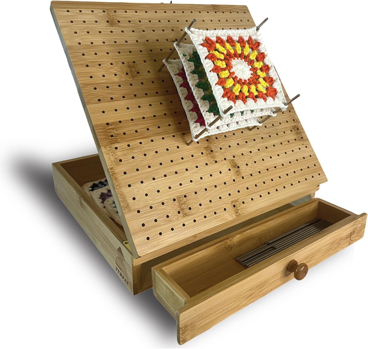 Crochet Blocking Boards+Multifunctional Container+Pins for Granny Square Blockin