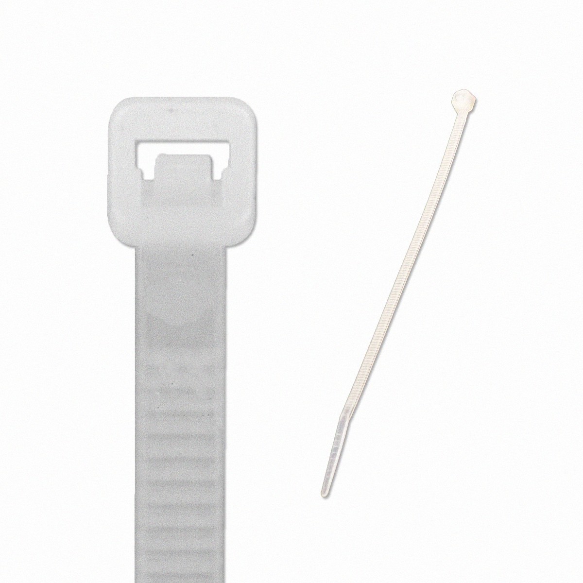 8 Inch Nylon Cable Wire Zip Tie 40 lbs - Natural White 1000 Pack Lot Pcs Qty