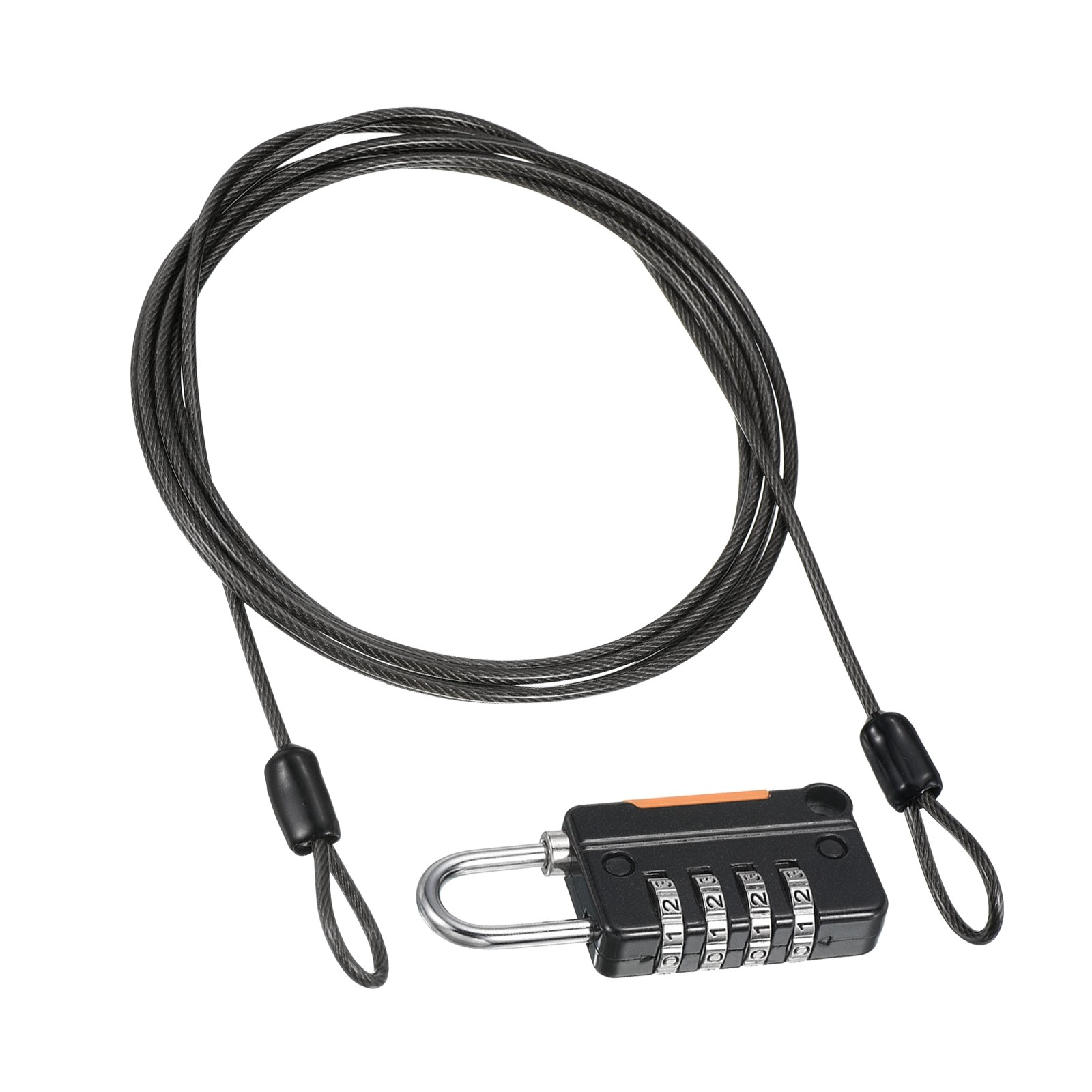 1Pcs 6.5Ft 4Digit Security Cable Padlock Combination Lock