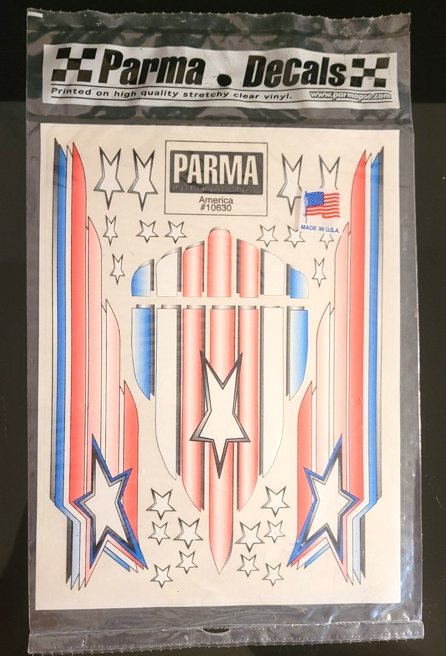 Parma Decals America 1/10th Buggy NOS NEW Sealed Vinyl Decal Losi xxx 10630