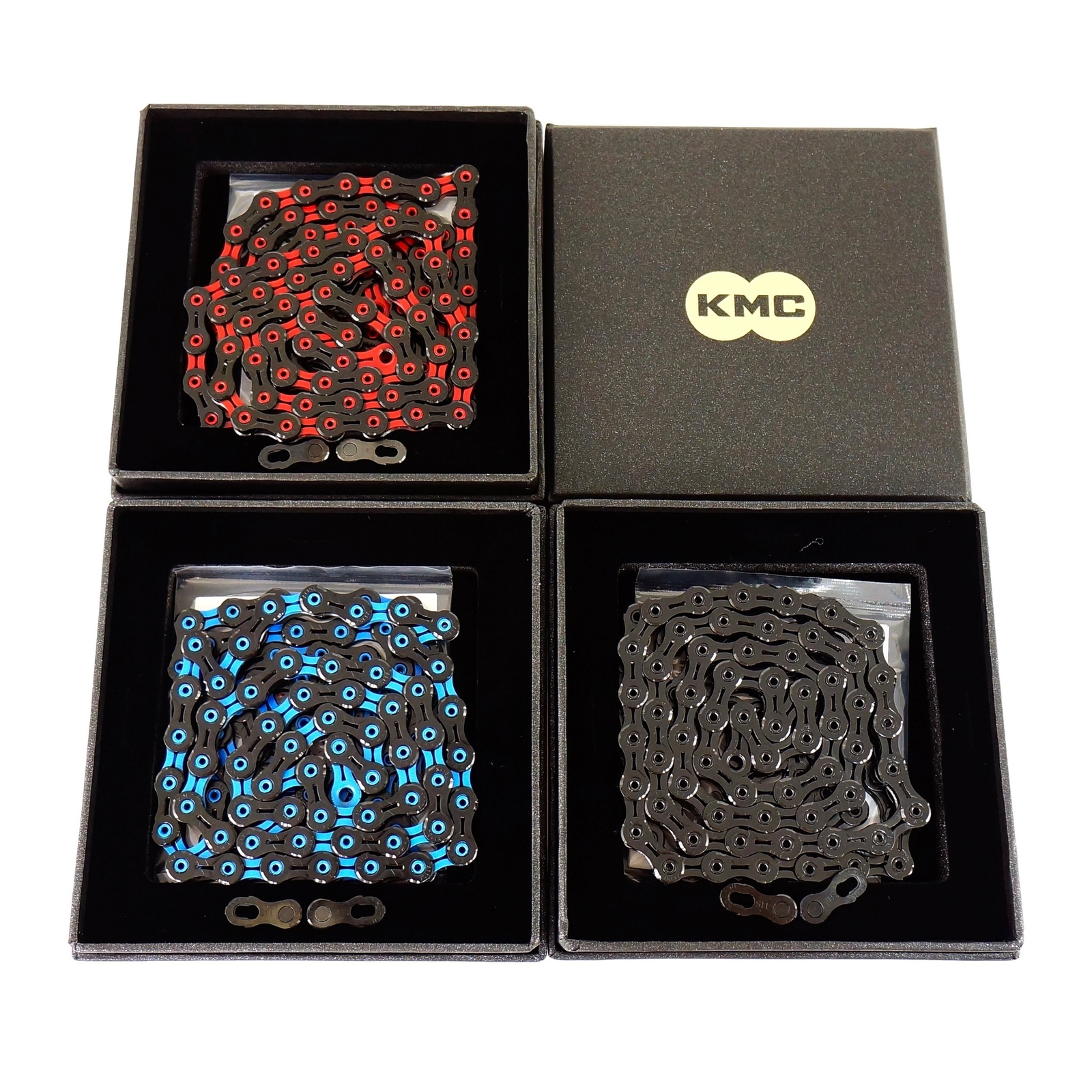 KMC X11SL DLC 11-speed Road MTB Bike Chain 118Link  Black-Red-Blue 11s