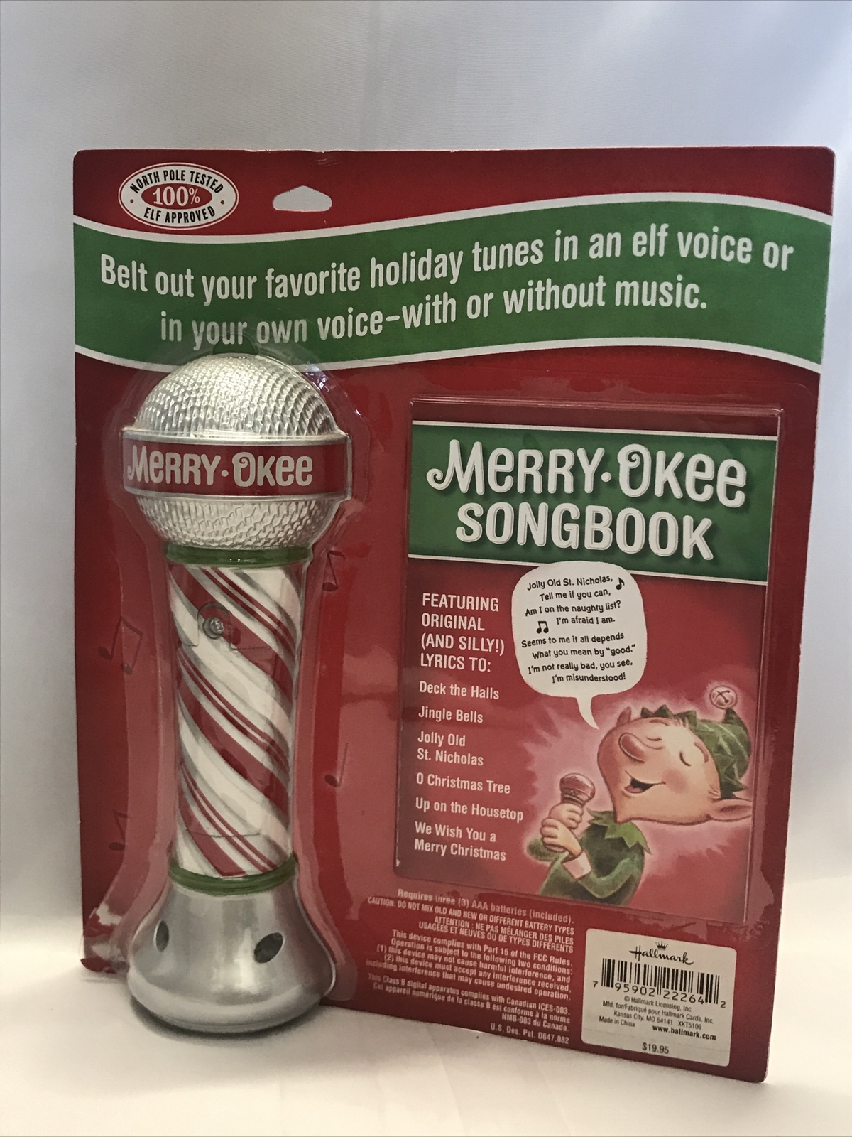 Hallmark Party Merry-Okee Christmas Karaoke Microphone