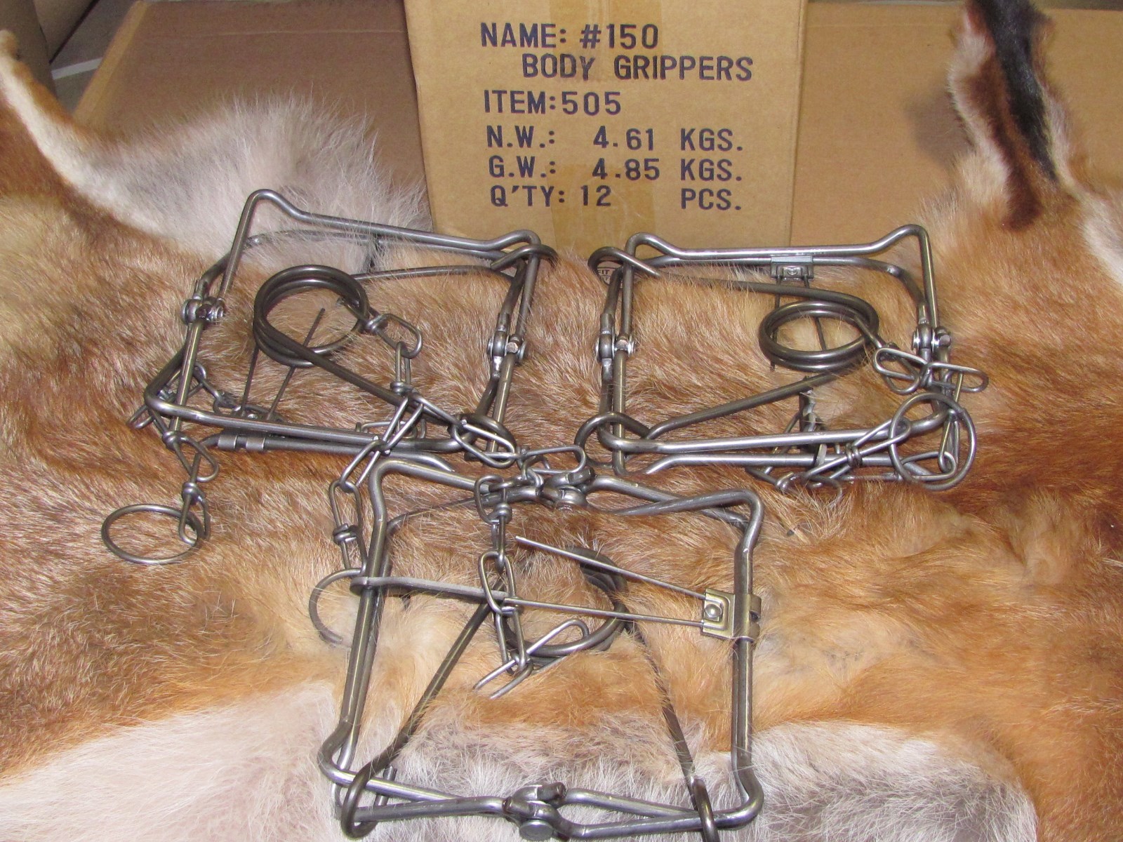 3 Bridger 150 Magnum Body Grippers Traps 505  Muskrat  Mink Fisher new sale