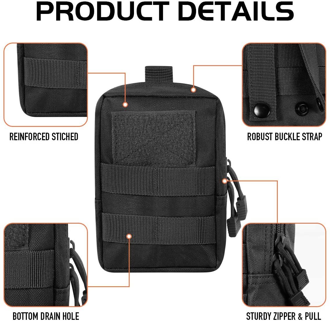 Tactical Molle Pouch Small Tools Storage Bag Compact Utility EDC Waist Bag Pack