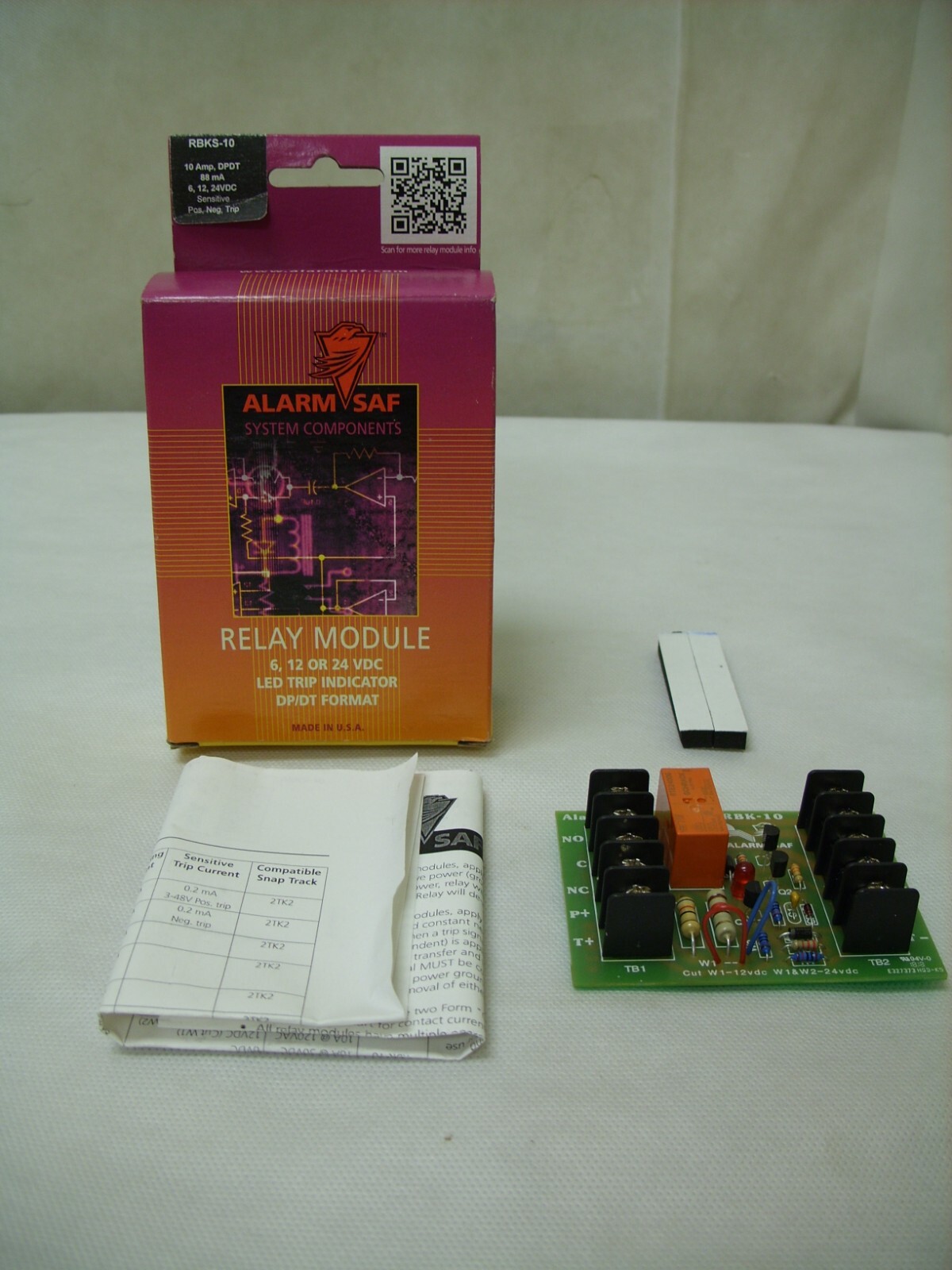Alarm SAF - Security Alarm System Relay Module - 6, 12, or 24 Volt - RBKS-10