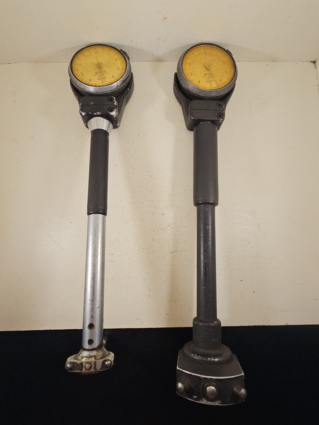 Lot 2 Boice NO. 2 Check Dial Indicator Gauges And Mounts .0001" USA